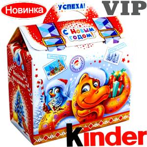 Сладкий подарок на Новый Год в жестяной упаковке весом 1200 грамм по цене 1762 руб в Владикавказе