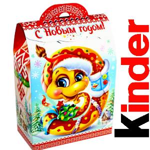 Детский подарок на Новый Год в жестяной упаковке весом 430 грамм по цене 1657 руб в Владикавказе