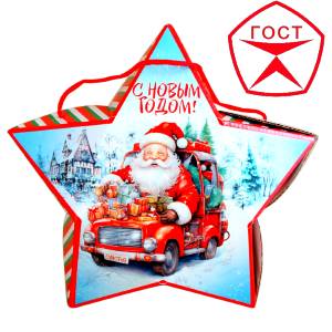 Детский подарок на Новый Год в жестяной упаковке весом 950 грамм по цене 1182 руб в Владикавказе